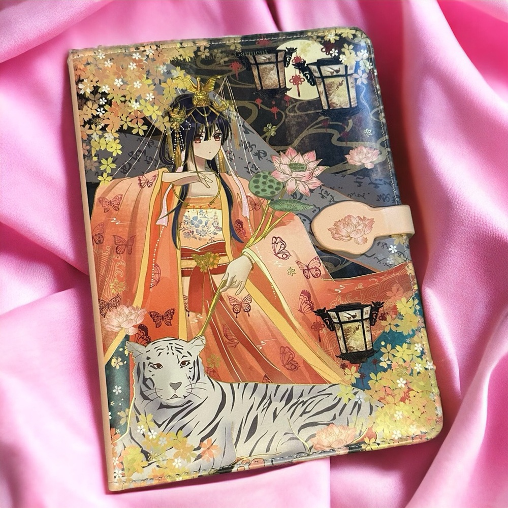 Unbranded Kawaii Girl Garden & Tiger Magnetic Closure Planner Book Notebook